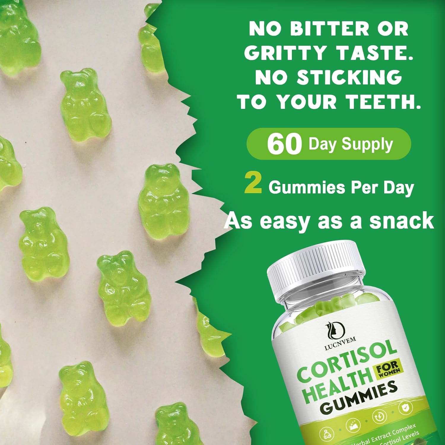 Cortisol Balance Gummies for Women – Stress & Relaxation Support, Vegan