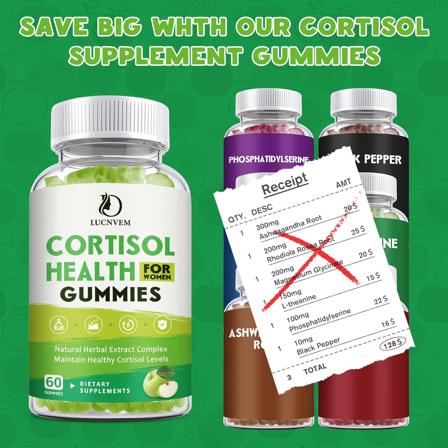 Cortisol Balance Gummies for Women – Stress & Relaxation Support, Vegan