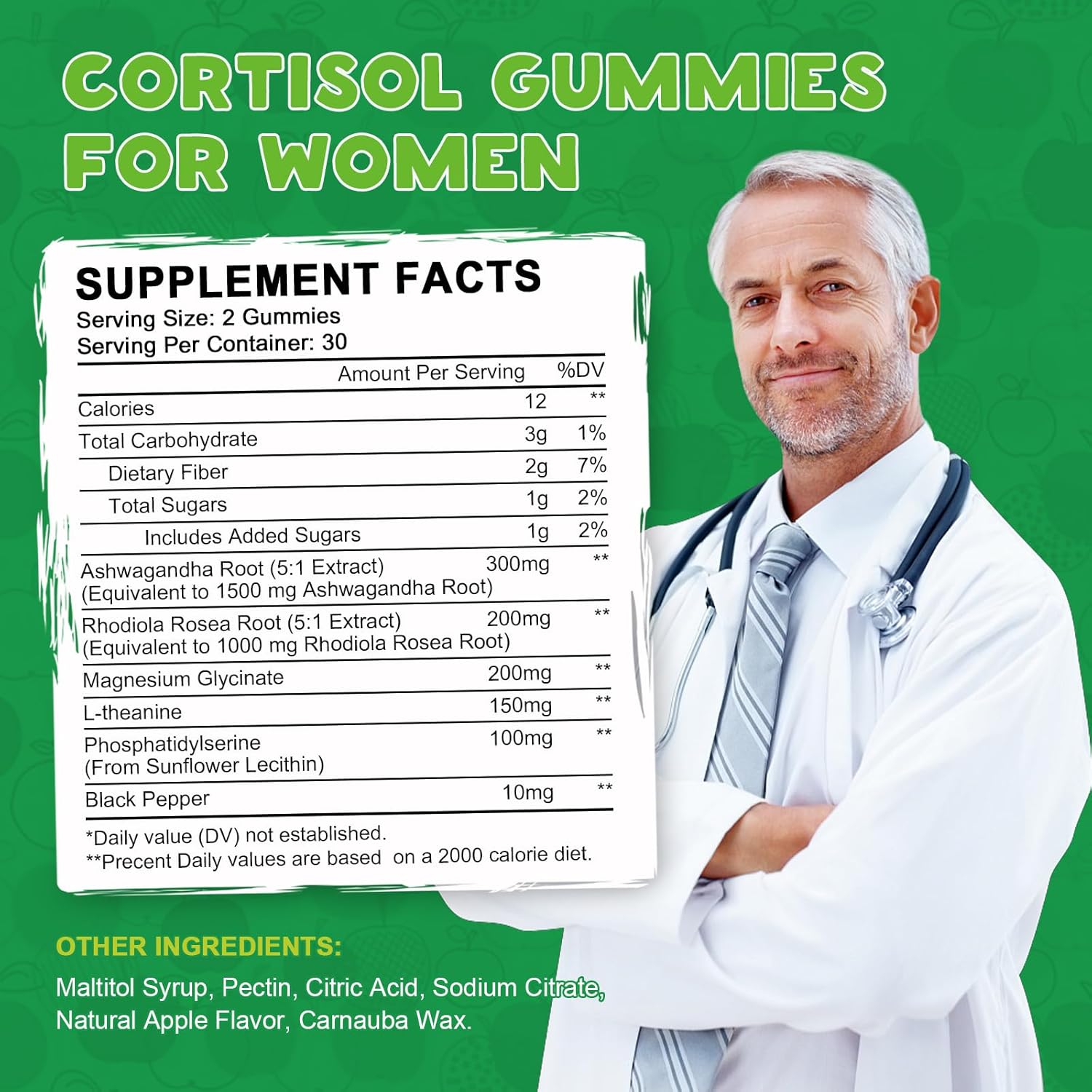 Cortisol Balance Gummies for Women – Stress & Relaxation Support, Vegan