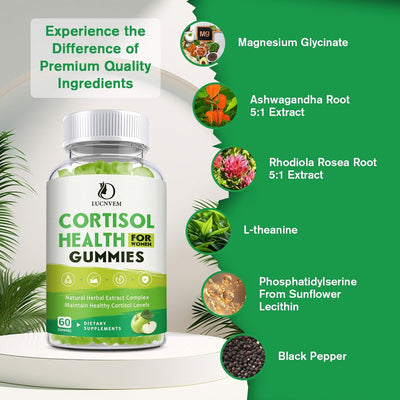 Cortisol Balance Gummies for Women – Stress & Relaxation Support, Vegan